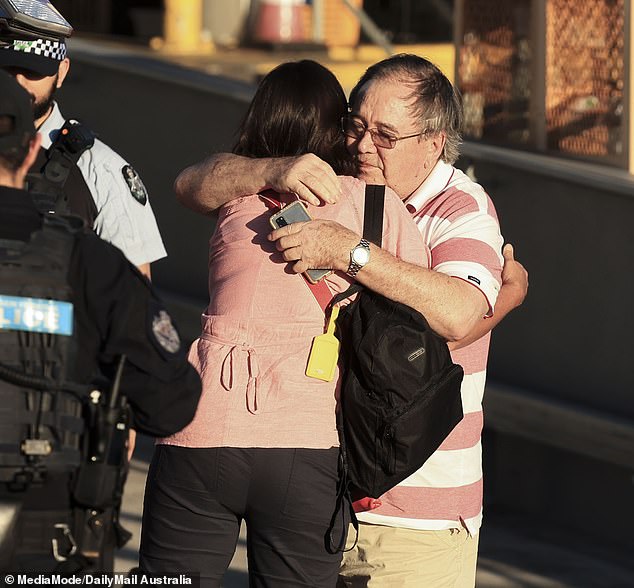 The Sydney mother received a warm welcome home from her father Tony