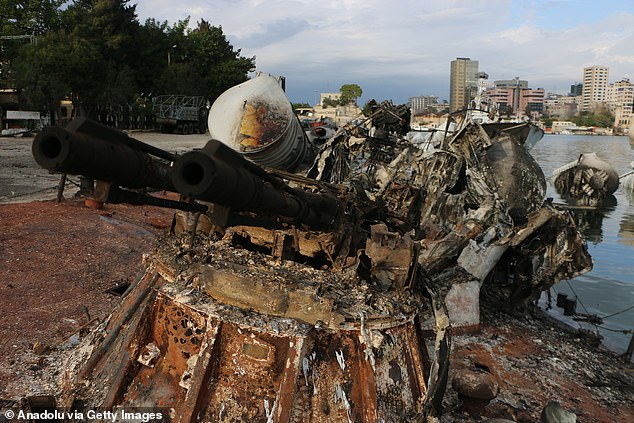 A view of the port of Latakia as the removal of the wreckage of Syrian naval vessels destroyed by Israeli airstrikes has been completed and the port will reopen for operations in Latakia, Syria on December 15, 2024