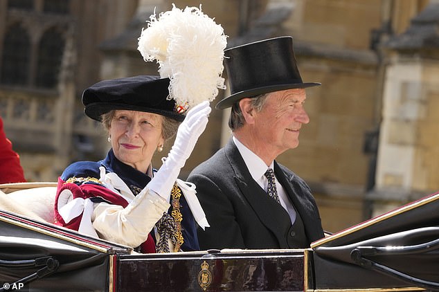 In June, Anne chose an image from the Order of the Garter service, the oldest and highest British Order of Chivalry, founded almost 700 years ago by King Edward III.