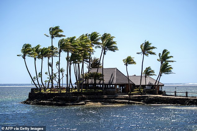 The five-star Warwick Fiji resort on the Coral Coast is located 70 km west of Suva, the country's capital