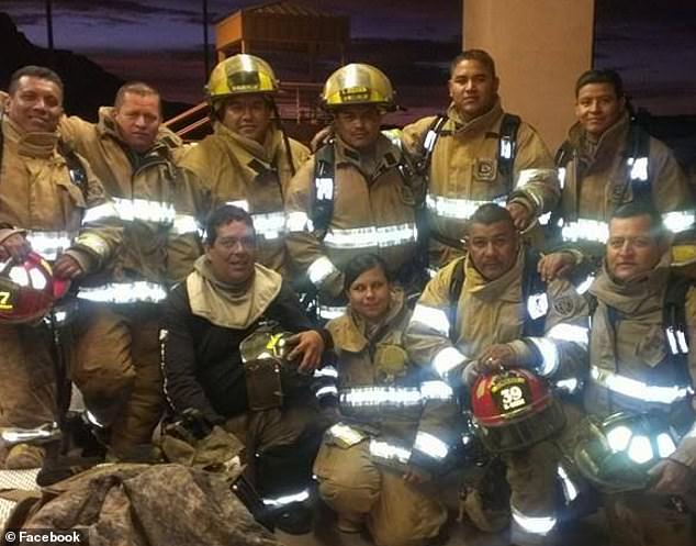 Adriana Bencomo (center) was a volunteer firefighter and was tragically found dead in her home in Valencia when police arrived to arrest Diego Leyva