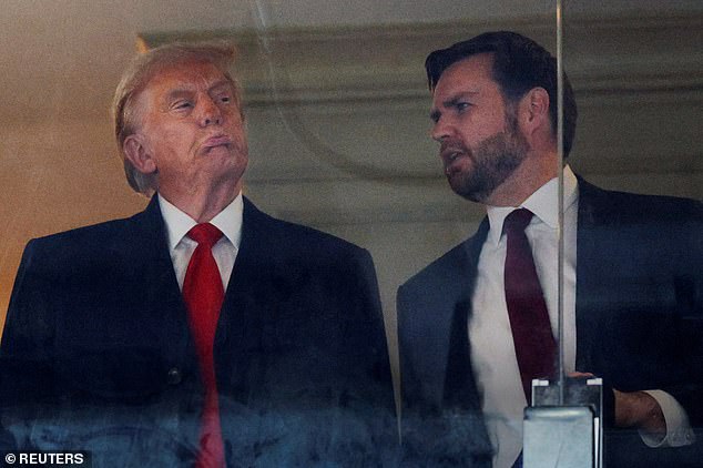 Trump is joined by Vice President-elect JD Vance at the Army-Navy football game in Landover, Maryland