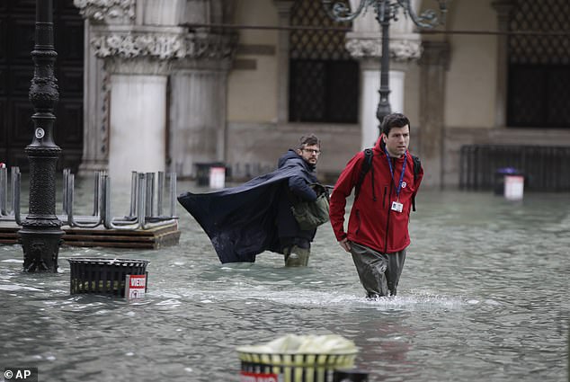 Venice has suffered increasingly worse flooding in recent years, culminating in the disastrous floods of 2019 (pictured). The MOSE barrier is an essential line of defense against rising sea levels