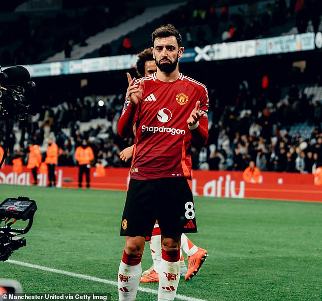 Bruno Fernandes had taken a penalty won by Amad to get United back into the game