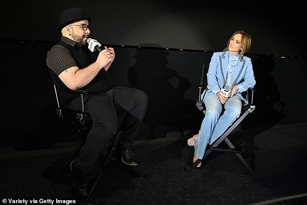 The star looked typically stylish as she took the stage at the Culver Theater