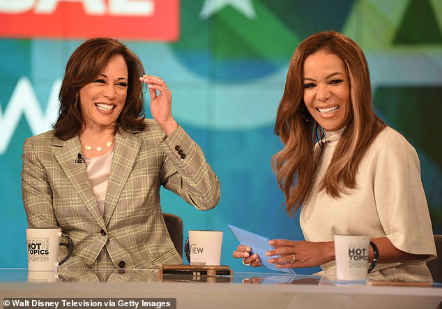 Hostin admitted that Democrats have missed crucial opportunities to listen to the people they claim to represent. She is pictured with Kamala Harris in July this year