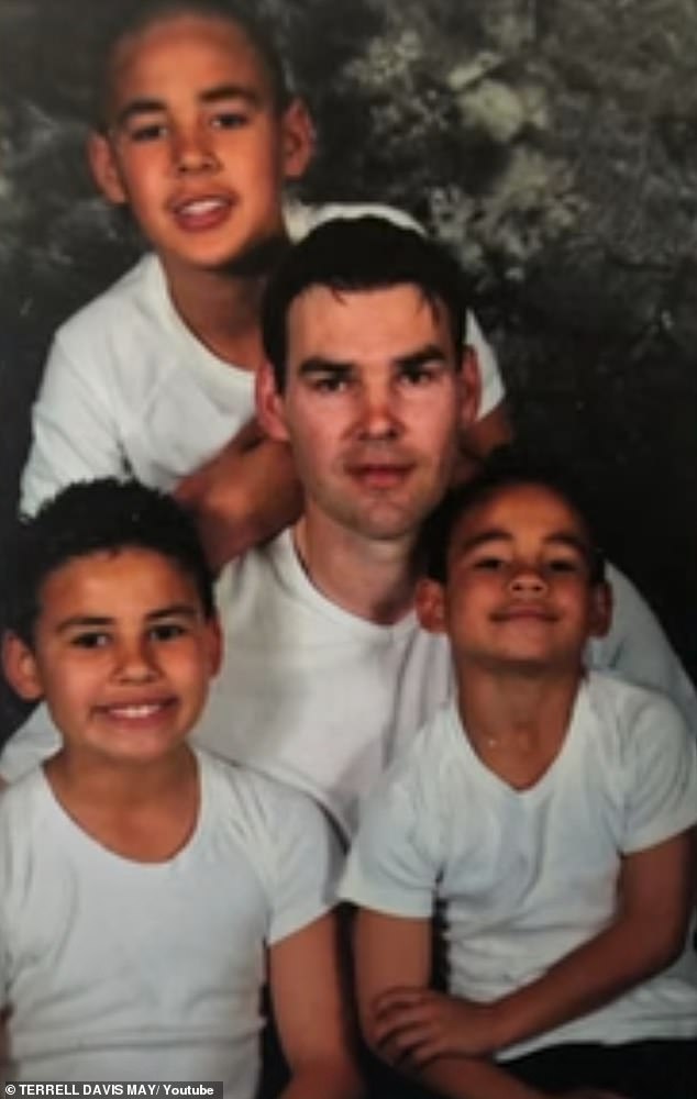 Jay with his sons Tyrone, Terrell and Taylan who grew up hard in a low-income suburb