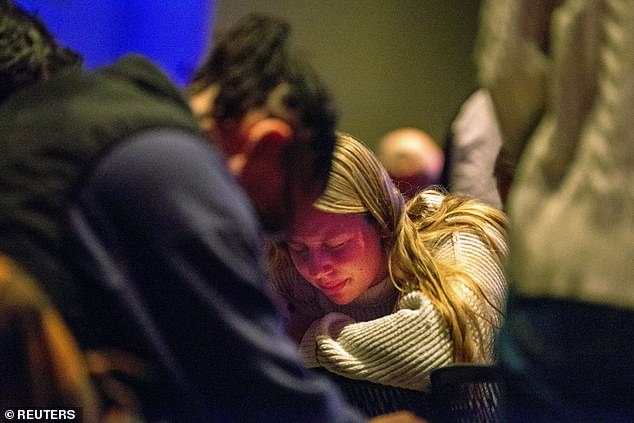 Mourners have gathered at nearby Blackhawk Church to pray for victims and survivors