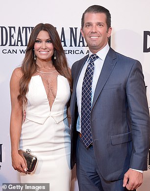 Donald Trump Jr. has left his fiancée Kimberly Guilfoyle behind