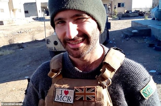 Mr Burke (pictured), who previously fought ISIS in Syria, had founded a company called Dark Angels