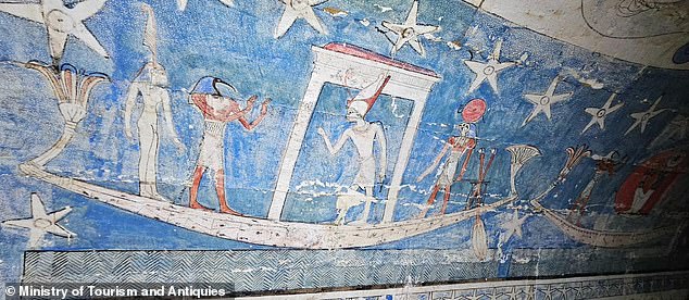 One tomb was decorated with this image of the funeral boat of the god Auf-Re