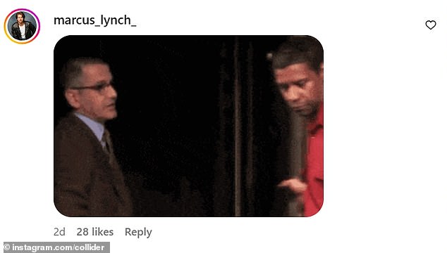 One user summarized Washington's response with a popular gif of him slamming the door on a man, taken from his 2014 Broadway performance in A Raisin in the Sun by the late Lorraine Hansberry, a prominent black playwright