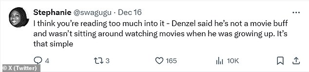 Others took a more neutral approach in their response, accepting the premise that the celebrated actor was not a superfan of cinema, or at least Kubrick's films.