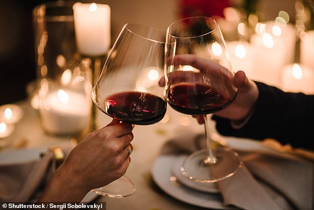 Researchers from the University of Barcelona found that those who drank 12 to 35 glasses of wine per month had a 50 percent lower risk than those who drank no more than one glass of wine.