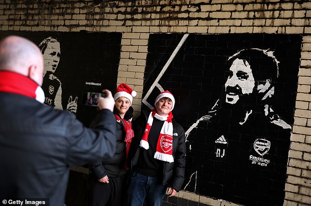 Coach Nicolas Jover has been immortalized with a mural outside the Emirates