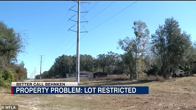 When they later came to visit the property, they found a row of huge concrete utility poles, one of which was on their property. '[We] came to our building on Monday November 11th and saw that pole behind us and left "Wow, wow, wow"Hartl said