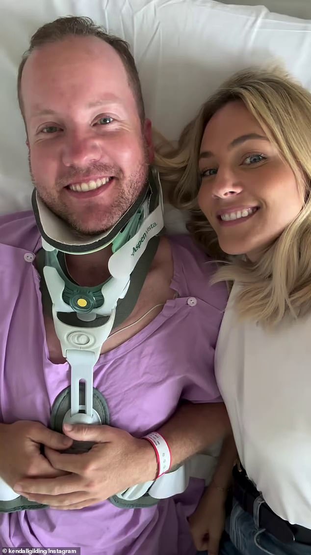 Now, Kendall has given an update on her husband's health as she takes to TikTok to chronicle their struggles during Tim's hospitalization and share that he can walk again.