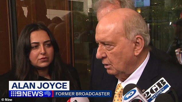 During Nine's coverage of the case, a caption appeared with the name Alan Joyce, instead of Alan Jones