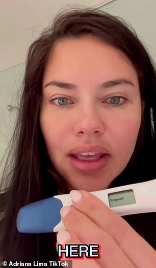 She held up her pregnancy test, which is positive and makes it clear that she is pregnant