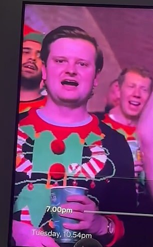 One darts fan caught the attention of the viewers at home