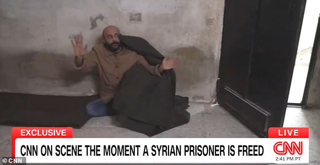 Last week, Salama was found by a CNN crew visiting an abandoned prison. He claimed he was a 'civil father'