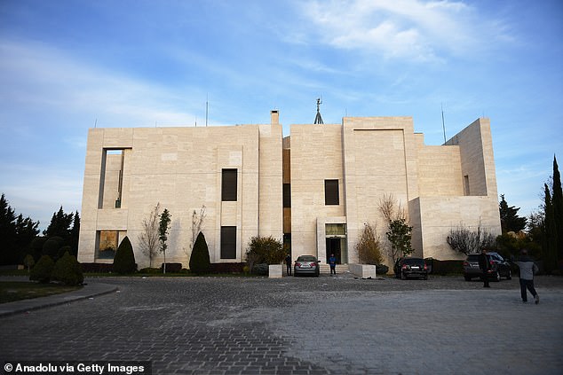 A view of a country house belonging to Maher al-Assad