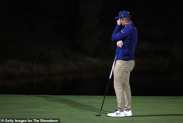 The showdown ended under the lights after darkness fell over the course in Las Vegas