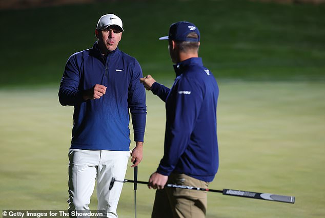 At the end of the match in Shadow Creek, all four players felt the cold