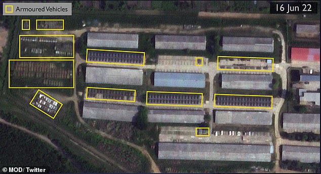 BEFORE: A tank storage facility in Arsenyev, Russia's far east, pictured in 2022