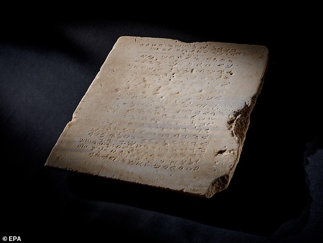 The £155 tablet contains Paleo-Hebrew scripture texts used to record the Bible.