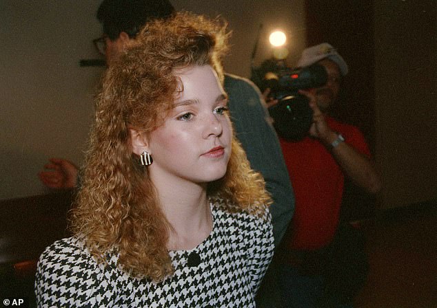 Shanna is seen here leaving a courtroom at her mother's case in March 1991