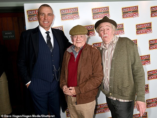 The actor, who played Derek 'Del Boy' Trotter in the BBC sitcom, joined cast members including Vinnie Jones and Paul Whitehouse