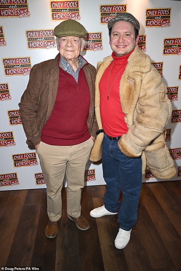 The sitcom star posed for several photos alongside Sam, who plays Del Boy in the musical