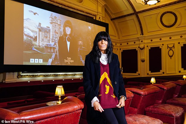 Winkleman, 52, rocked merchandise from The Traitors as she attended the series three launch event at the Electric Cinema in London on Monday