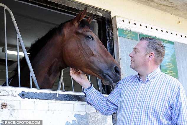 Dance, who is a part-time DJ, is also accused of spending the money on purchasing a nightclub and expensive properties (pictured with his horse Laurens)