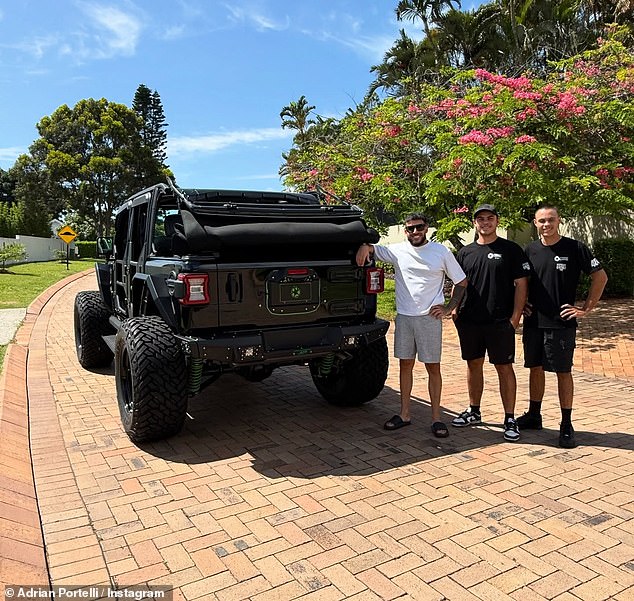 Portelli's Jeep got the 'Pimp My Ride' treatment from YouTubers Patriot Games, run by twins Ashton and Christian Montesalvo, and he took to social media to share the results with fans