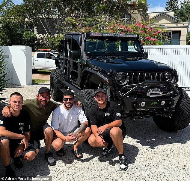 The car was also equipped with a large black bull bar and winch, indicating that Portelli was planning an off-road adventure in the near future.