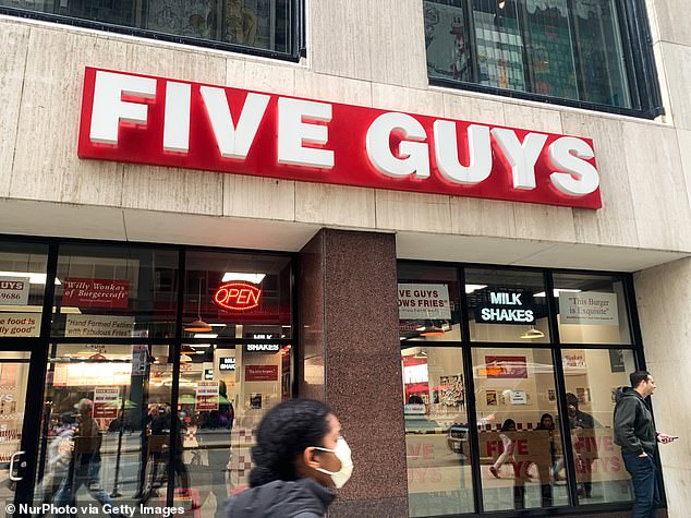 Five Guys came in second for the most expensive fast food chain in America in Preply's survey