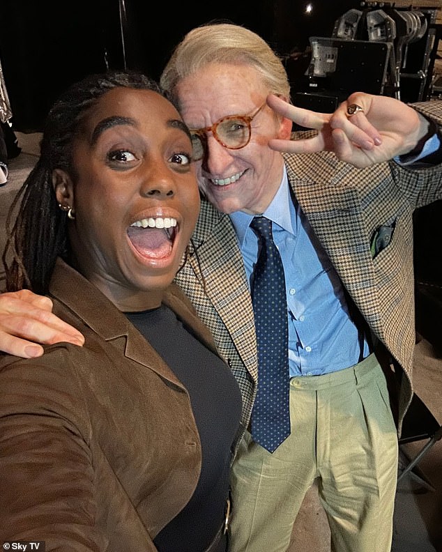 Lashana, 37, who plays Bianca Pullman, an MI6 agent and firearms expert, also posed for a number of snaps, including one with Eddie, who had been turned into an old man