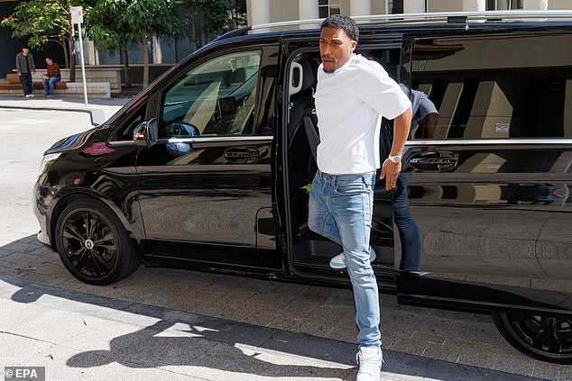 The filly is seen arriving at the Perth Magistrates Court in Perth, Australia