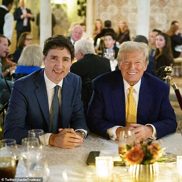 It comes after Trudeau also made a public trip to Donald Trump's Mar-a-Lago estate earlier this month, which only exacerbated the crisis as Trump mocked his counterpart and suggested he would turn Canada into a US state.