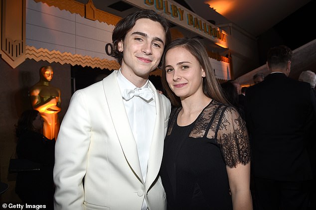 Timothee was pictured with sister Pauline in 2018