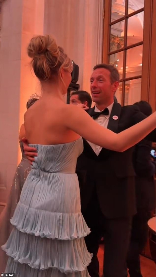 Chris enjoyed a dance with his daughter during the soiree