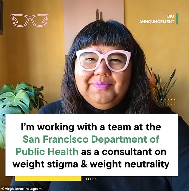 Virgie Tovar, a self-described “anti-weight discrimination,” announced her appointment to the San Francisco Department of Public Health on her Instagram, calling it “an absolute dream come true.”