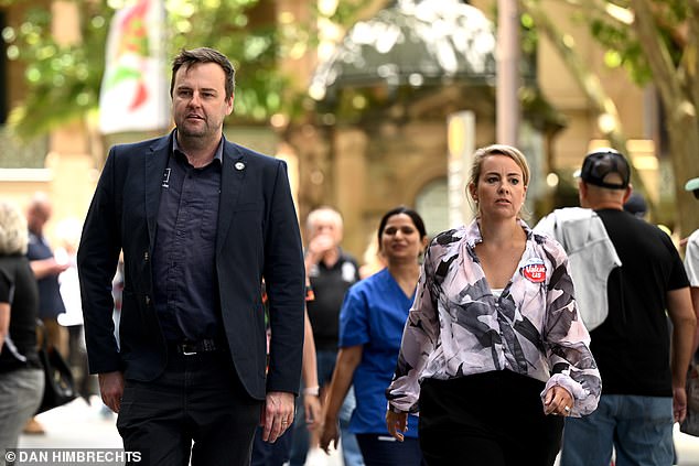 NSW RTBU secretary Toby Warnes (left) explained that the union is planning industrial action on New Year's Eve if demands are not met