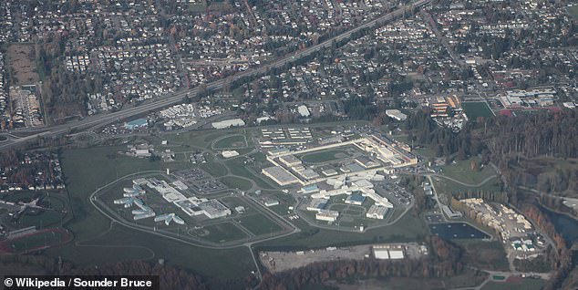 She was transferred to the Monroe Correctional Complex, a men's prison (pictured) after she was caught having sex with a female inmate in a women's prison