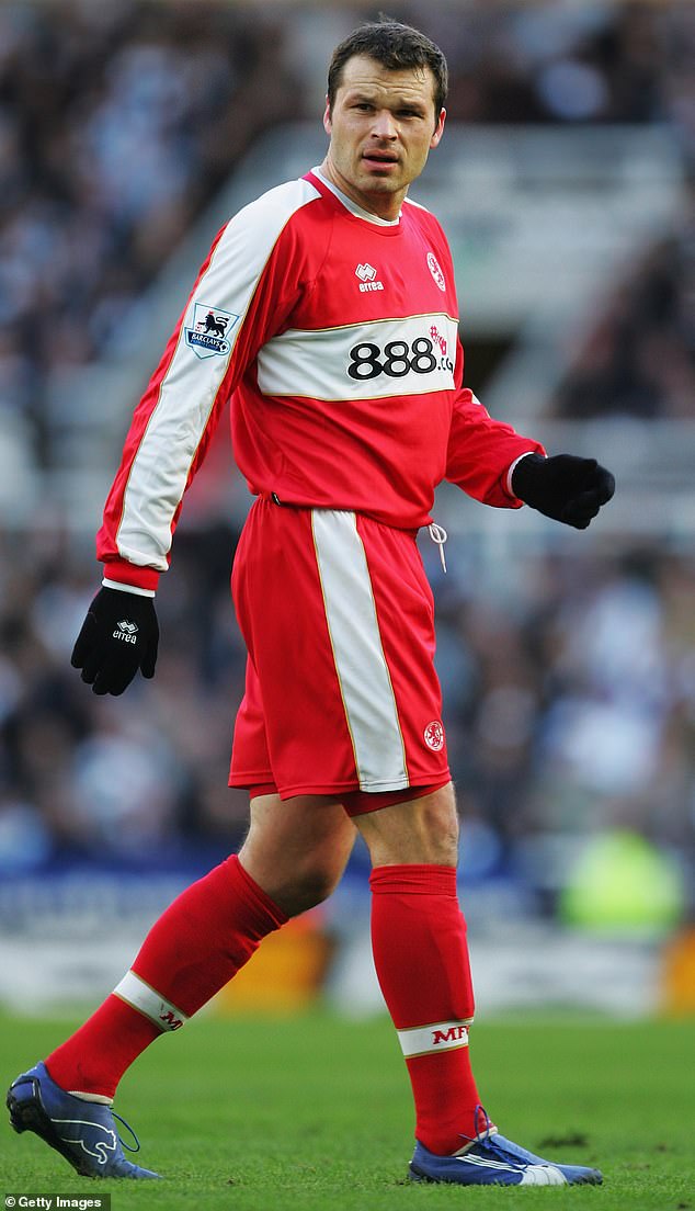 After Leeds, Viduka had spells at Middlesbrough (pictured) and their rivals Newcastle United in the Premier League