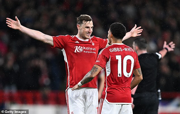 Chris Wood (left) and Morgan Gibbs-White are currently in talks about signing new contracts