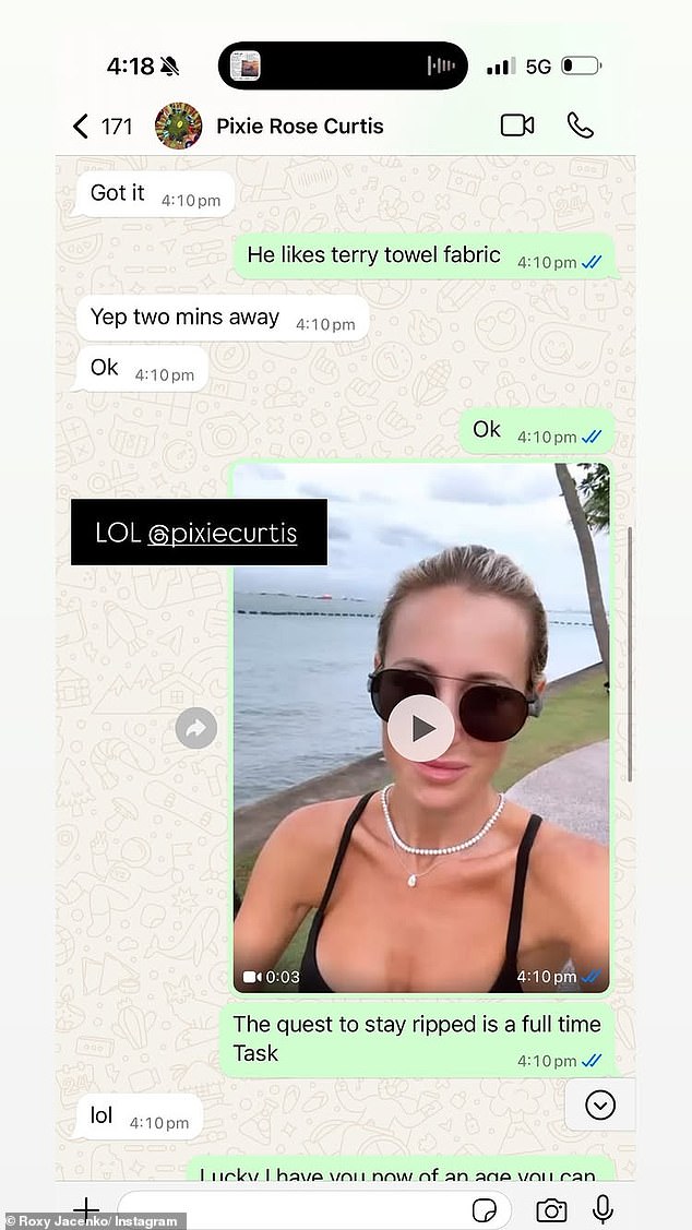 The PR expert, 44, took to Instagram on Friday with the shocking text messages between herself and her pre-teen as they discussed what to buy each other for Christmas