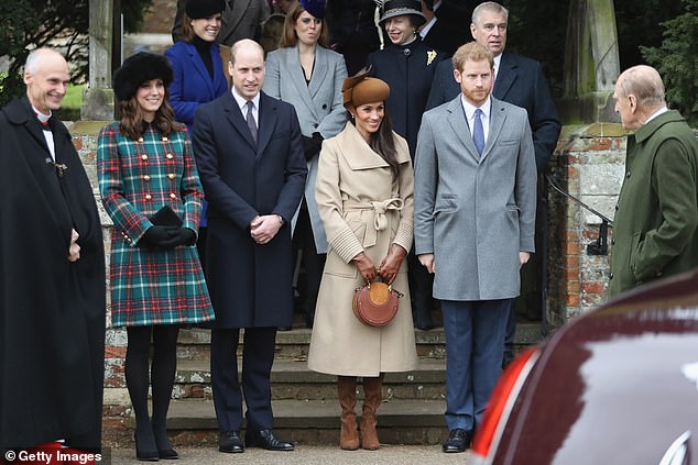 Dressed in a beige Sentaler wrap coat, Stuart Weitzman boots and a custom Philip Treacy beret, Meghan oozed sophistication